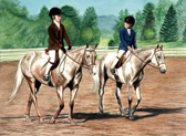 Hunter, Equine Art - Best Friends